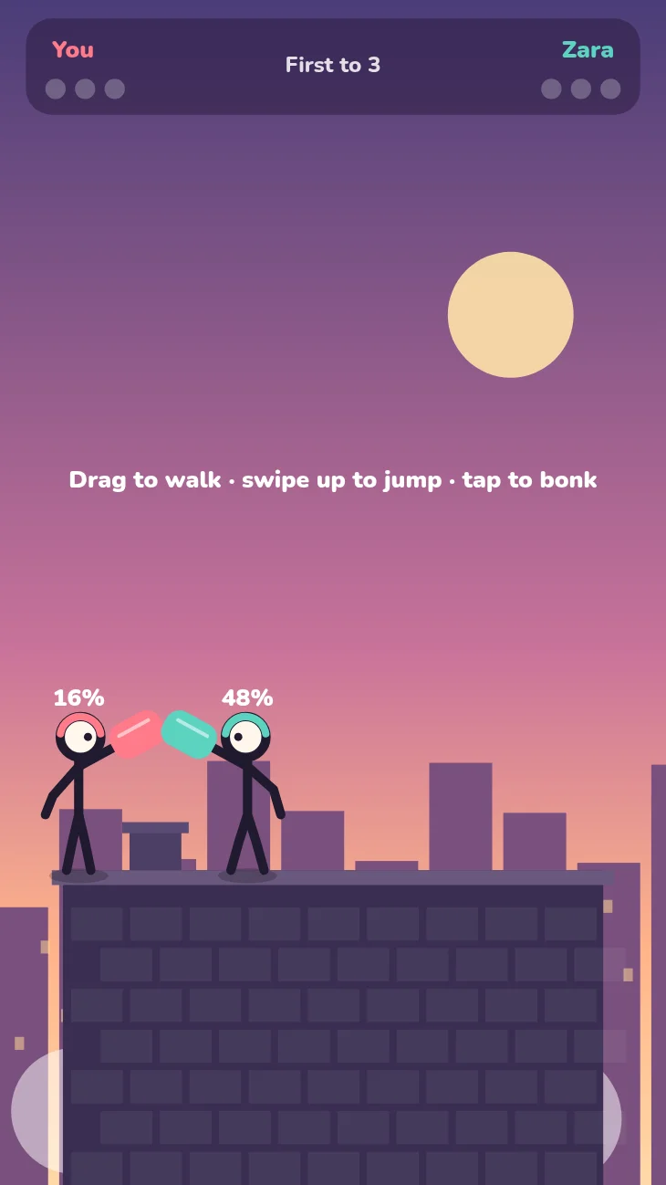 Screenshot of Stick Bonk, a stick fighting game